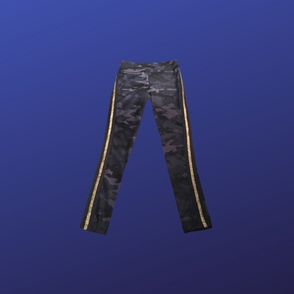 Avia Fashion Print Leggings, PURPLE CAMO/GOLD METALLIC, Women’s Size S, NWOT - Picture 11 of 12